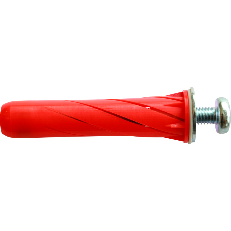 Fischer hulrumsdybel 5x55 rød Powerknot rosett panhoved 5-18 mm torx 25 pakke a 25 stk.