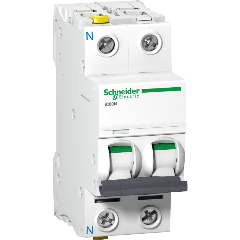 Acti9 Schneider Electric IC60N - Automatsikring, 1P+N, 10A, C-karakteristik, 6/10 kA, 2 modul, 36 mm