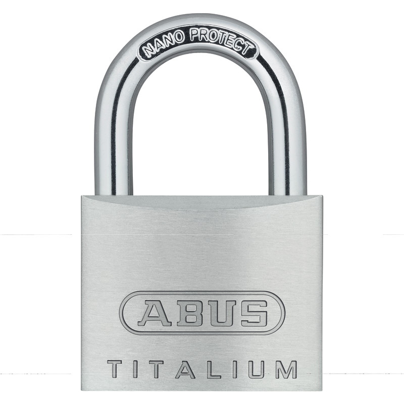 Abus Titalium 64TI/40 hänglås, rostfritt stål look