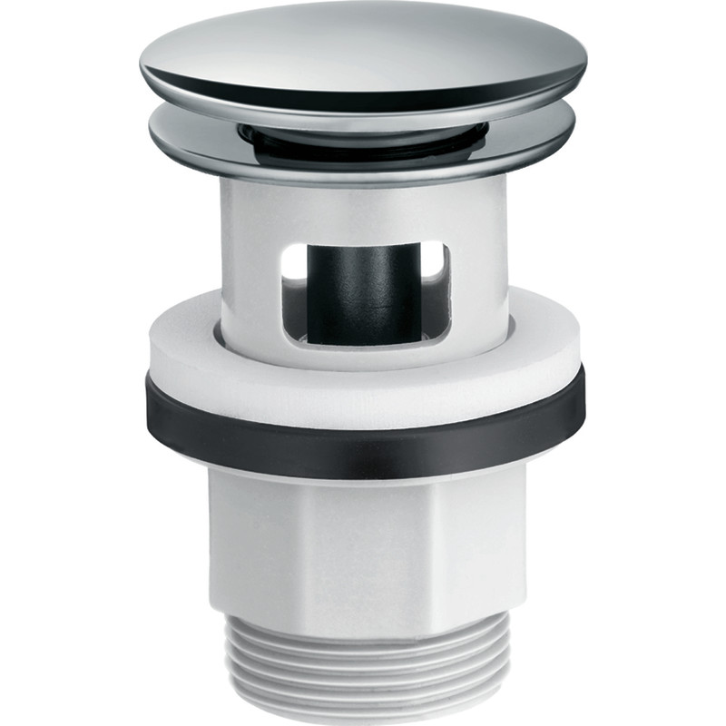 Hansgrohe bottenventil, push-open, krom