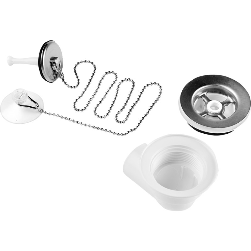 Ifö bundventil med prop til badekar, komplet