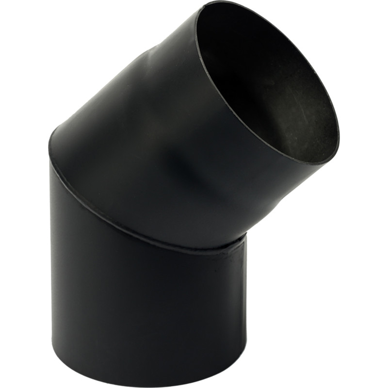200 mm Metalbestos Sorte røgrør knærør 45°