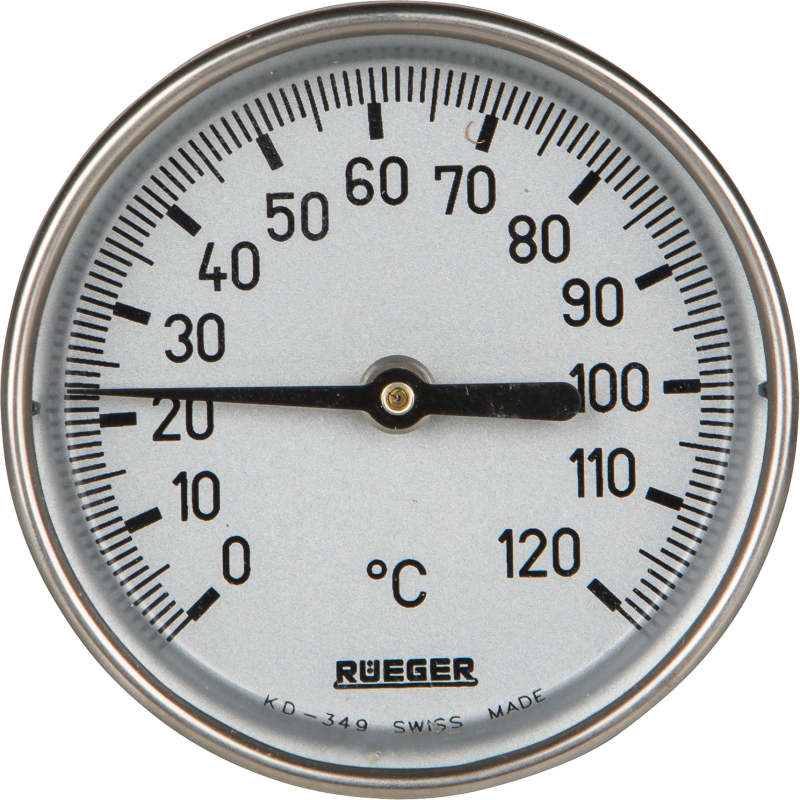 Rueger skivetermometer Ø65 mm, 77 mm føler