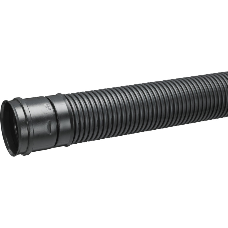 Uponor drnrr, 110/95 mm, 4 meter, PE SN4, fuldslidset med muffe - 4 meter