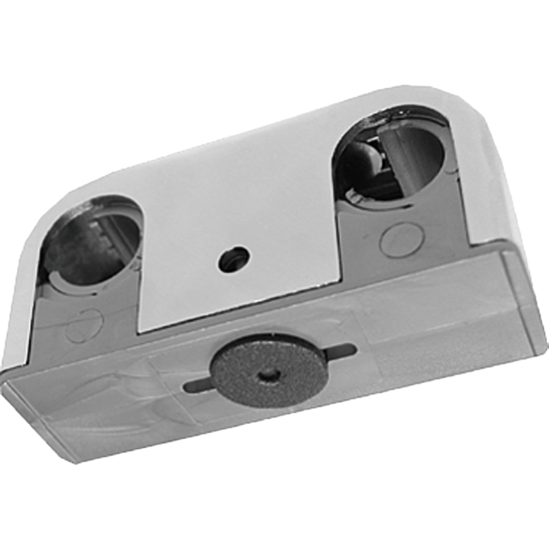 10 stk Purus dobbelt rørbærer, C/C 60 mm, Ø15-18 mm, krom