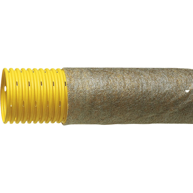 50 meter Eurodrain PVC drænrør, 50/42, filt