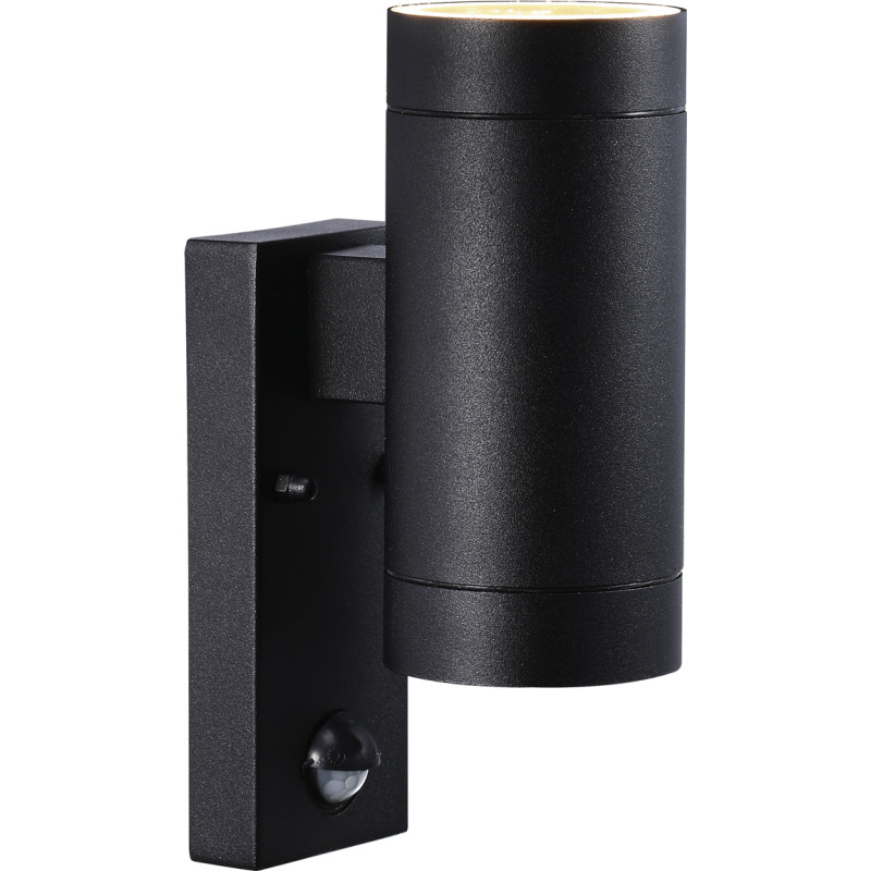Nordlux Tin Maxi v&auml;gglampa utomhus med sensor, svart