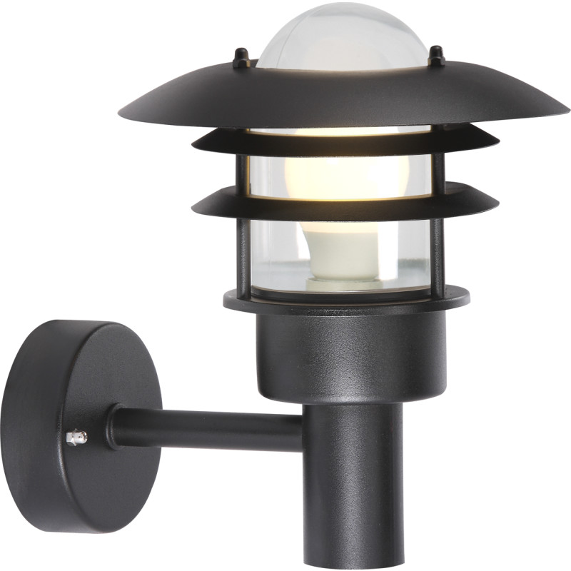 Nordlux L&oslash;nstrup 22 v&auml;gglampa utomhus, svart