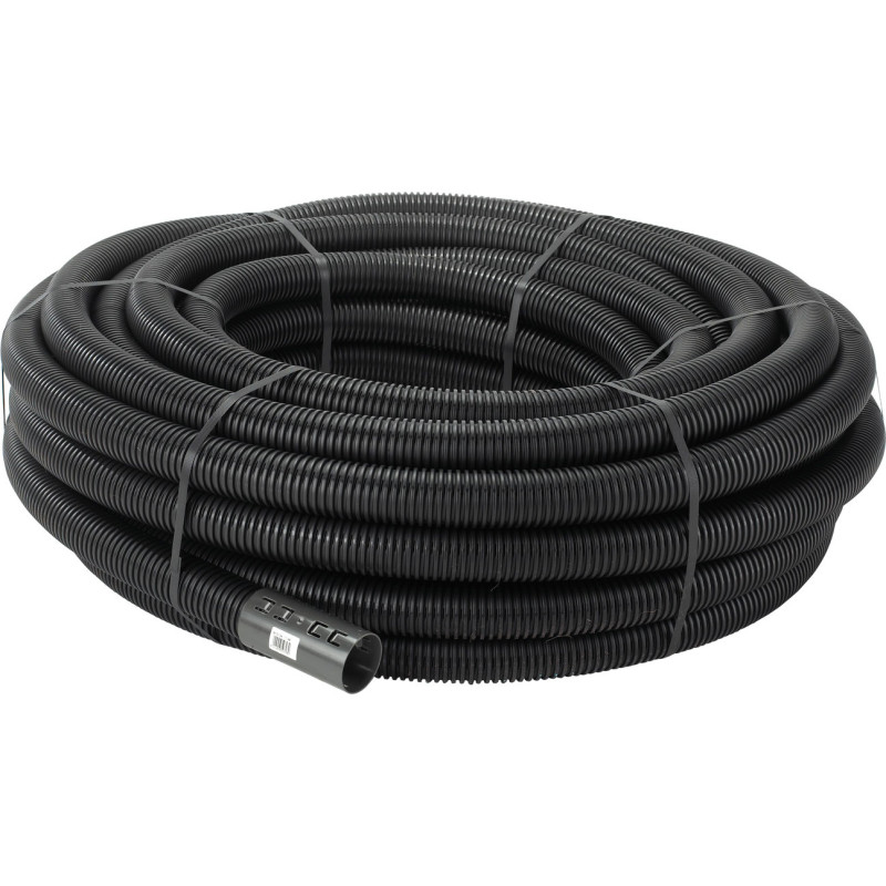 50 meter Uponor PE dräneringsrör 60/50 mm, svart