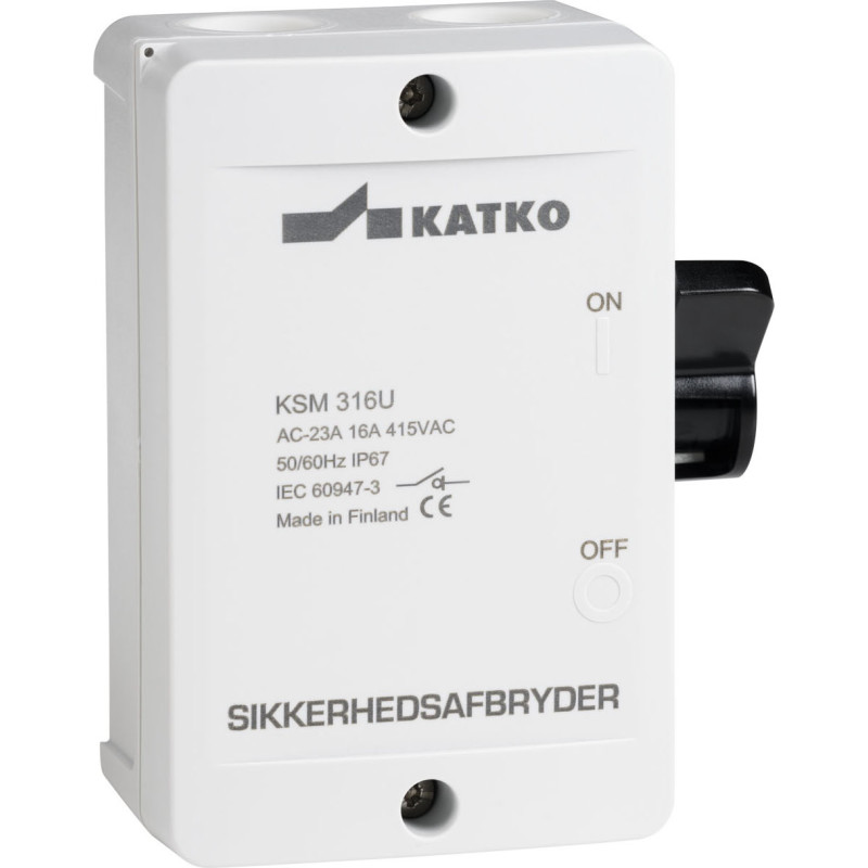 Reparationsafbryder 16A 4xM20 inkl. 2xM20 forskruninger, eller benyt indbyggede membraner, membraner fjernes v. brug af forskruning.