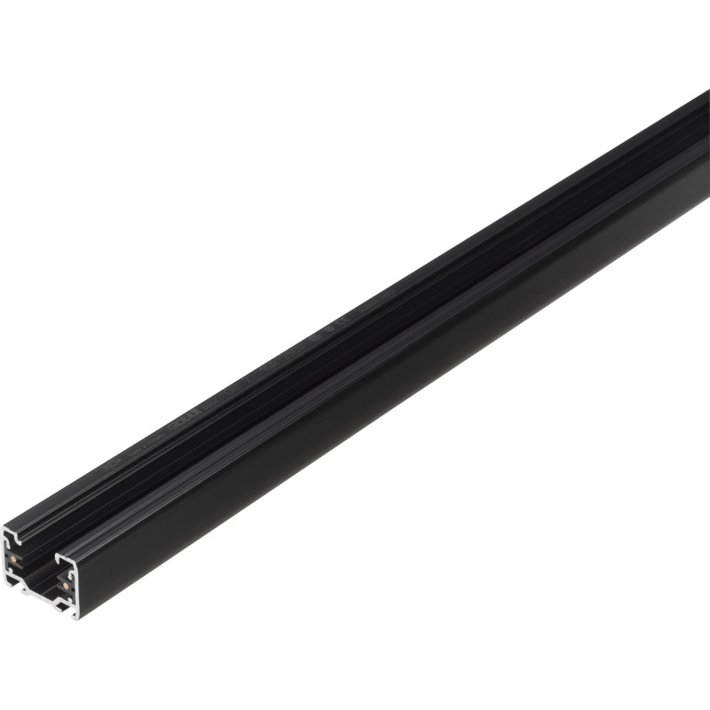 GLOBAL trac 1-faset - Strmskinne sort - 2 meter