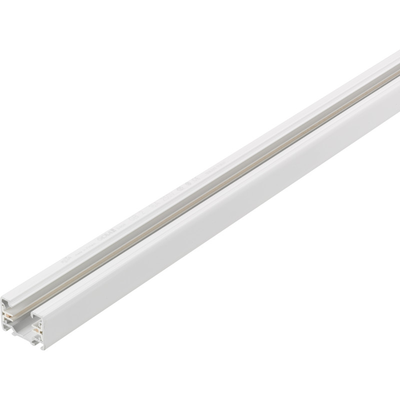 GLOBAL trac 1-faset - Strmskinne hvid - 2 meter