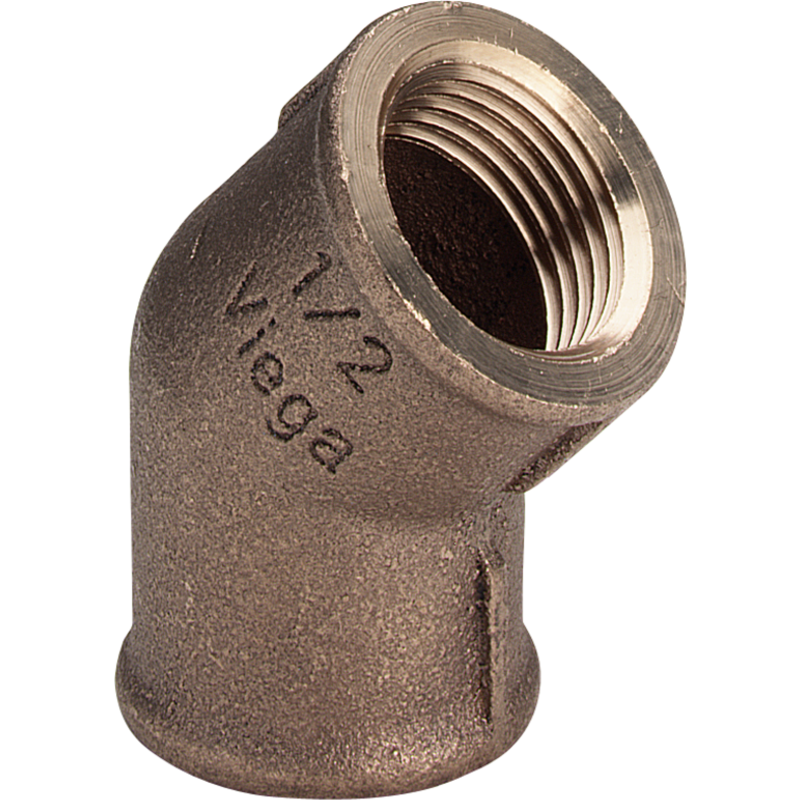 Rödgods vinkel muff/muff 3/4" - 45°