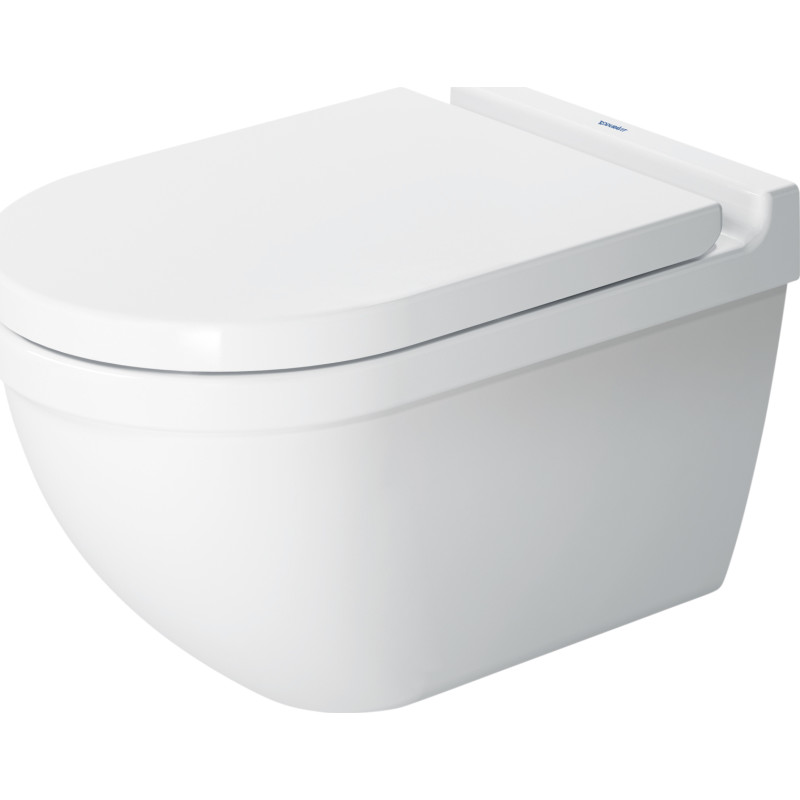 Duravit Starck 3 v&auml;ggh&auml;ngd toalett, utan spolkant, vit