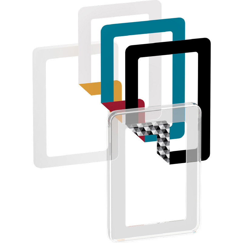 LK FUGA - Choice design ramme, 1 modul, transparent inkl. farveindlg