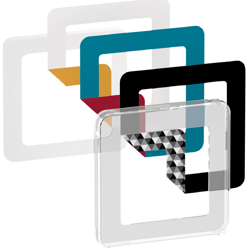 LK FUGA - Choice design ramme, 1 modul, transparent inkl. farveindlg