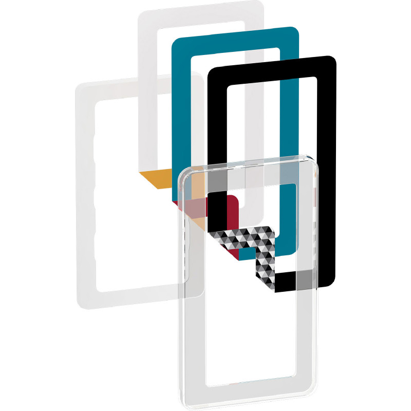 LK FUGA - Choice design ramme uden midtersprosse, 1x2 modul, transparent inkl. farveindlg