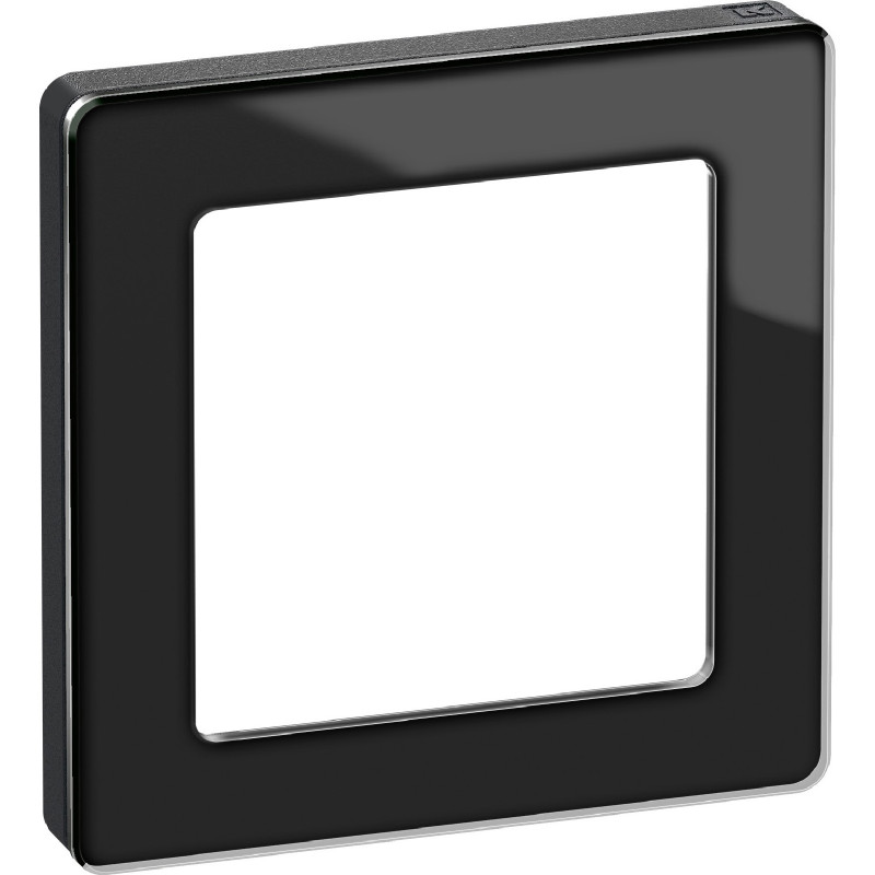 LK FUGA - Pure design ramme, 1 modul, sort (glas)
