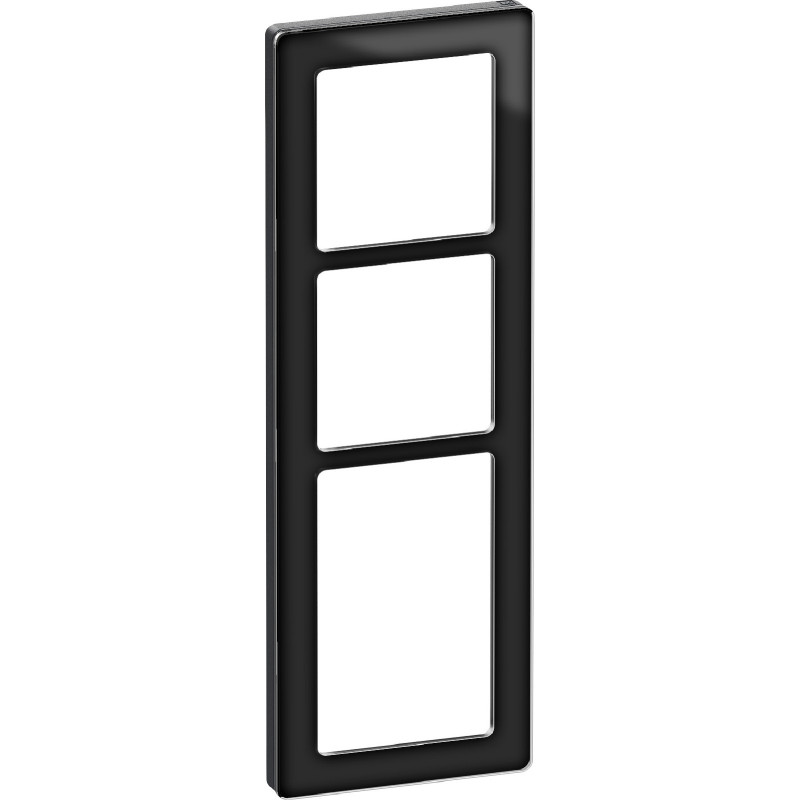 LK Fuga Pure designramme (3,5 modul) Sort, glas