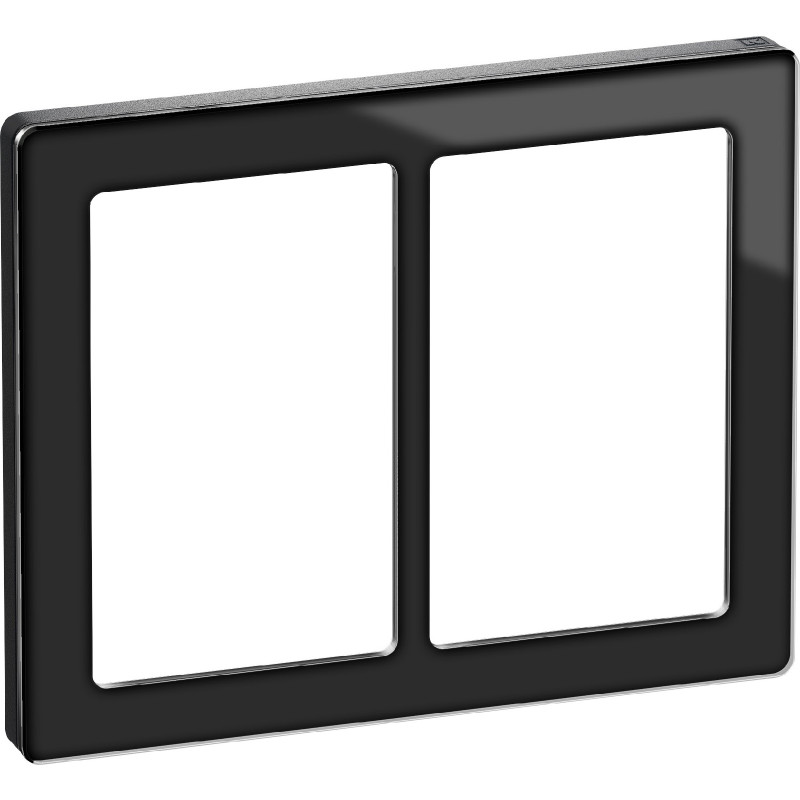 LK FUGA® PURE Design Ramme glas 2x1,5 modul, sort