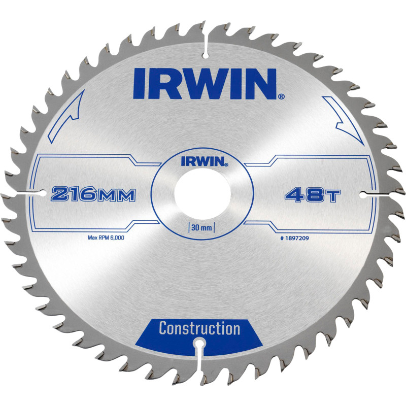 Irwin rundsavklinge, Ø216/30 mm, 48 td.