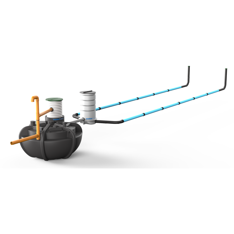 Watercare 110 mm sivestreng med tekstil, 1 x 15 m, 2 sæt = 5PE