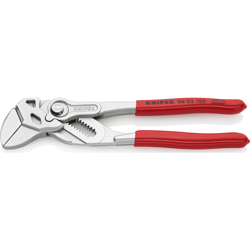 Knipex tang-/skruenøgle 180mm i ét værktøj, glatte kæber - 86 03 180
