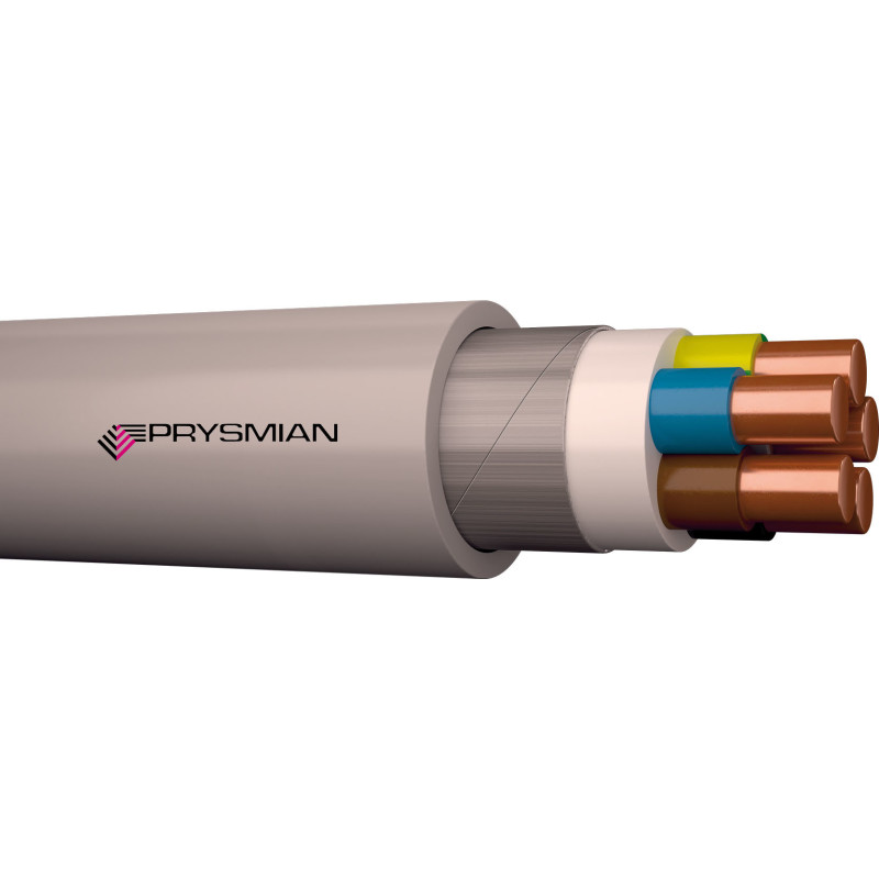 100 meter Prysmian hikaj installationskabel, 5×1,5 mm²