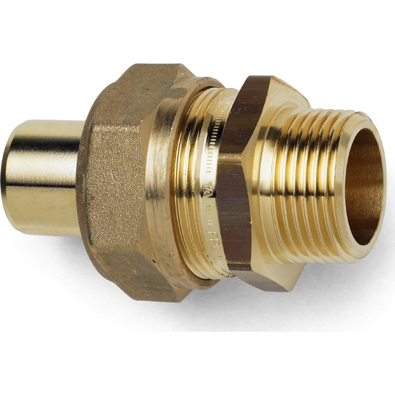 TA Komp. Overgang med nippel 3/4'' x 28x4,0 mm. Med støttebøsning til pex. Type TA 603