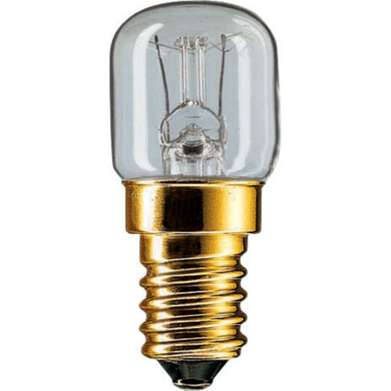 Ovnpære 15w 230w E14 300 grader, klar (Som Philips & Osram)