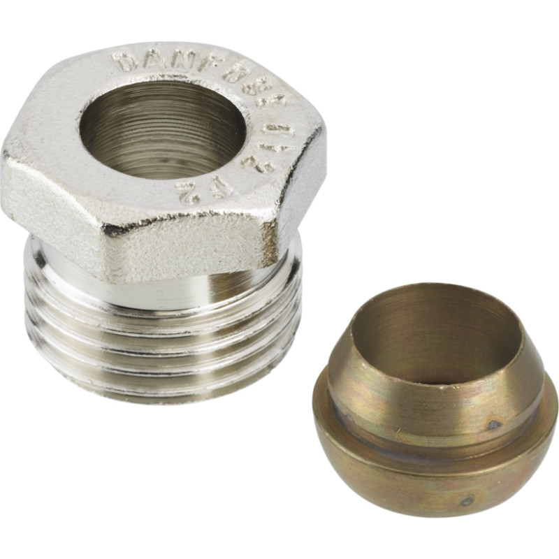 Danfoss pexövergång til stål- og kopparör 1/2" - 12 mm