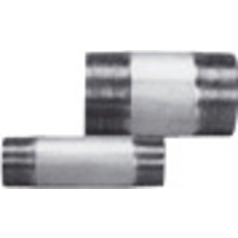 Rustfrit nippelrør 1" x 40 mm