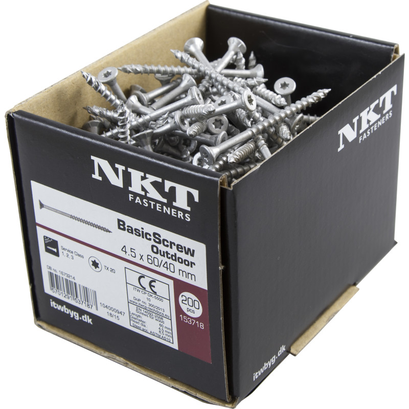 NKT Ruspert 1000 spunskrue, med undersænket hoved, 5,0x90 mm, 200 stk