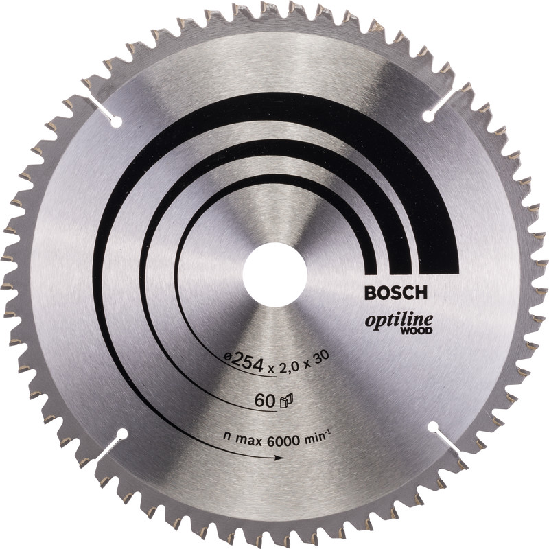 Bosch Professional Optiline Wood rundsavklinge Ø254/30 - 60tands