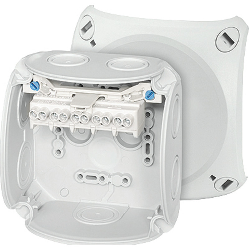 5 stk Hensel DK0404G membrandåse 104x104 mm i grå