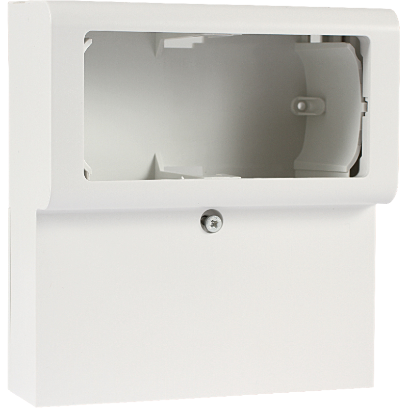 LK FUGA - Softline vandret panelunderlag med ekstra dybde (49 mm) og uden midtersprosse, 1x2 modul, hvid