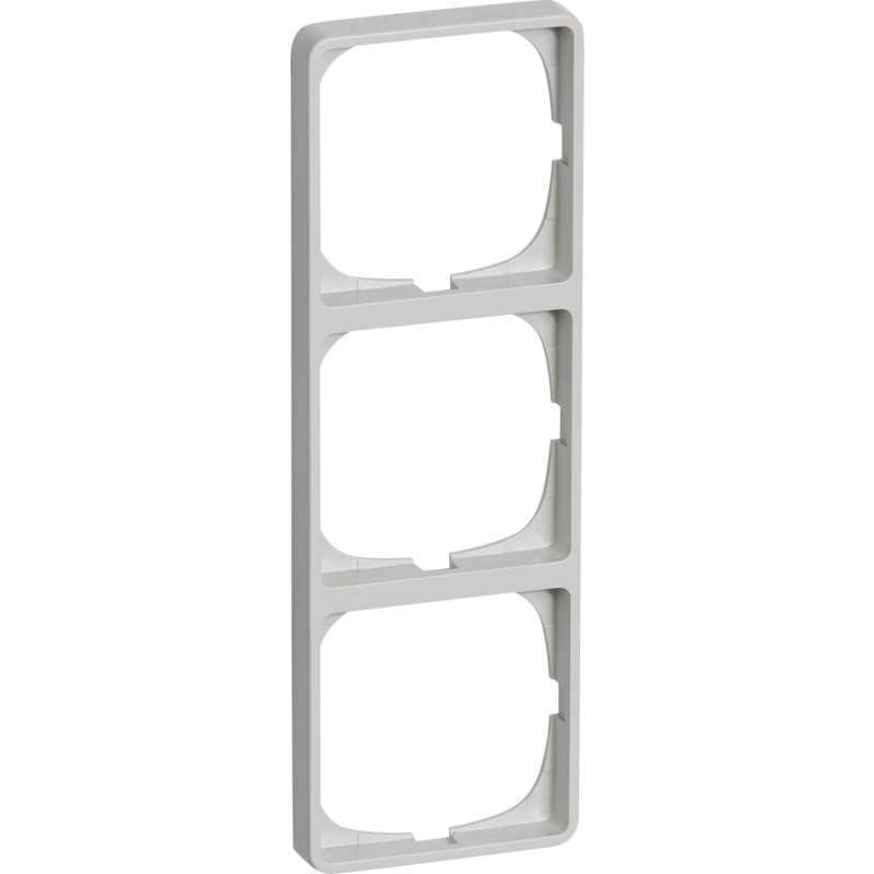 LK Fuga ramme Baseline 50, 3×1 modul, lysegrå