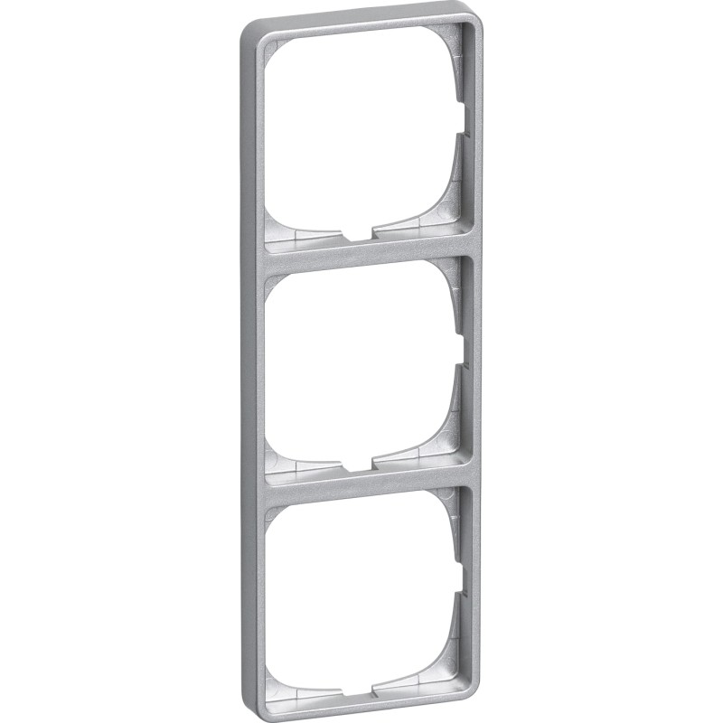 LK Fuga ramme Baseline 50, 3×1 modul, stålmetallic