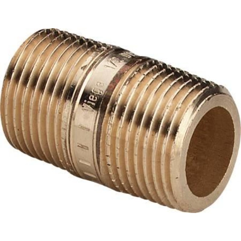Nippelrr, 1/2" x 100 mm, Rdgods, Silicium Bronze