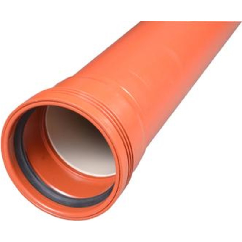 Wavin 160 x 1000 mm PP-afløbsrør med kobling, klasse N SN4, EN 13476