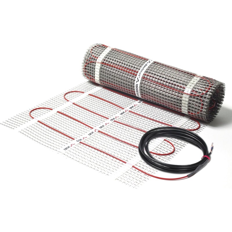 Danfoss DEVImatT 100T (DTIF) - Varmemtte til gulvvarme, 3,0 til 3,5 mm byggehjde, 230Vac, 100W/m (50 cm x 6 meter)