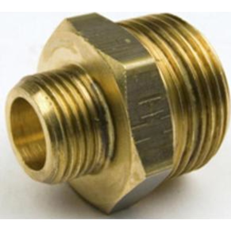 Mässing sexkantsnippel, 1/2" x 1/8"