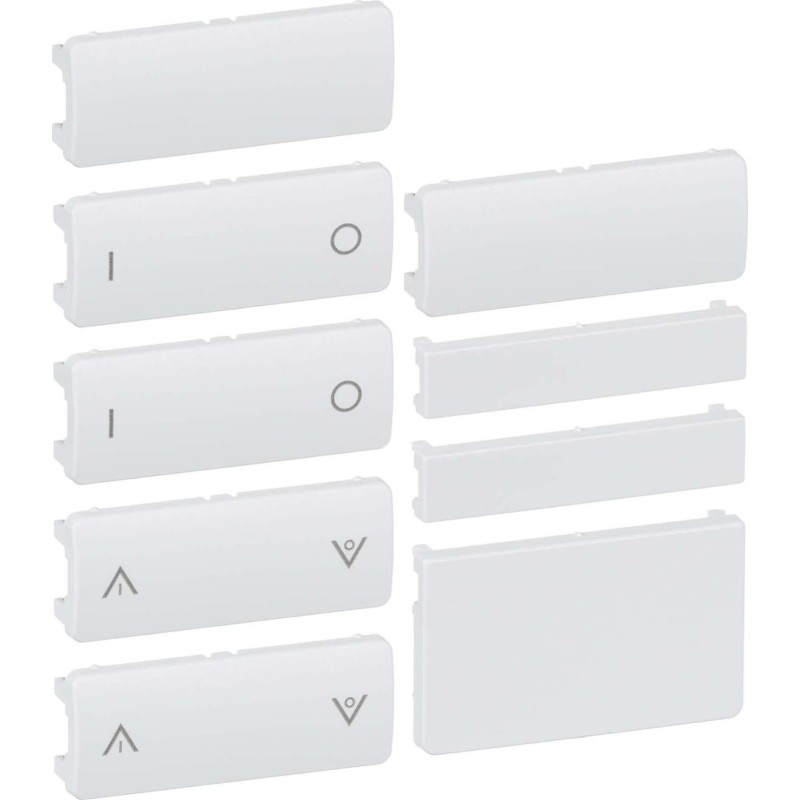 LK FUGA, Tangenter og afdkninger til IHC Wireless 6-slutte batteritryk, 1 modul, hvid - Lauritz Knudsen
