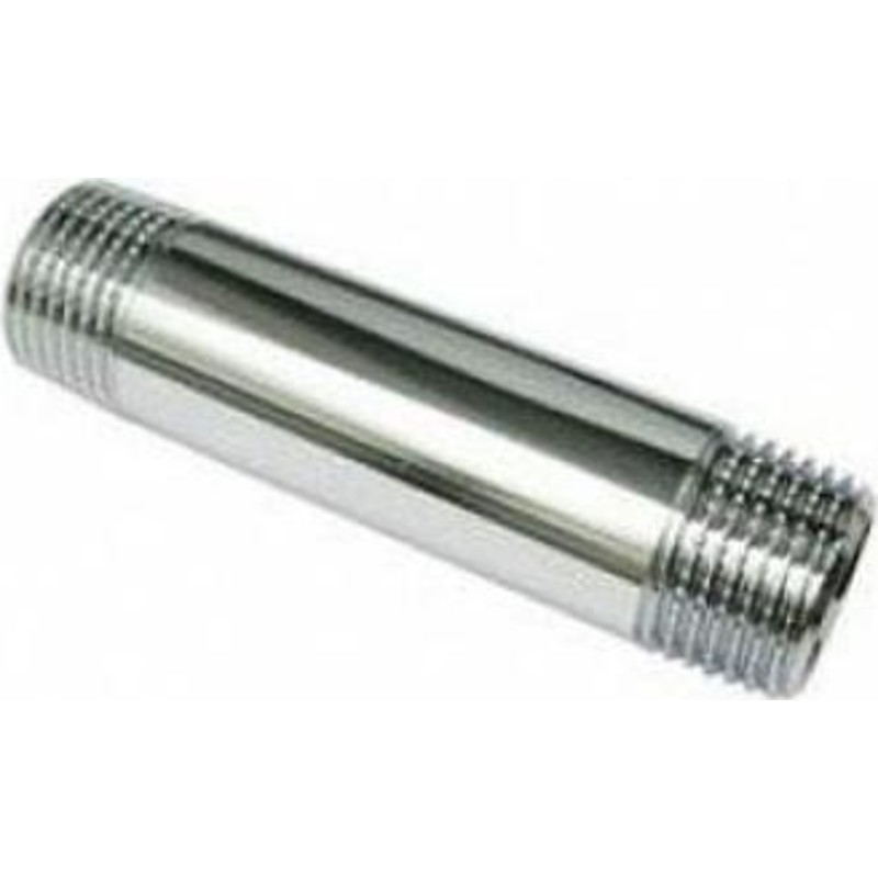 1/2" x 100 mm Nippelrør forkromet Messing
