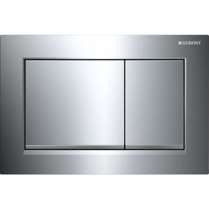 Geberit Omega 20 Square spolplatta, krom/matt krom