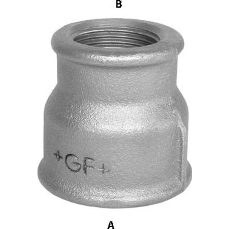 Georg Fischer formmuffe galvaniseret 3/4 - 1/2'' muffe-muffe
