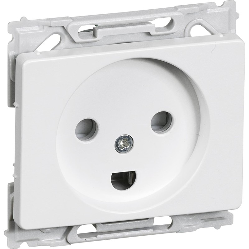 LK Opus 66 Stikkontakt med jord, 1 modul, Hvid