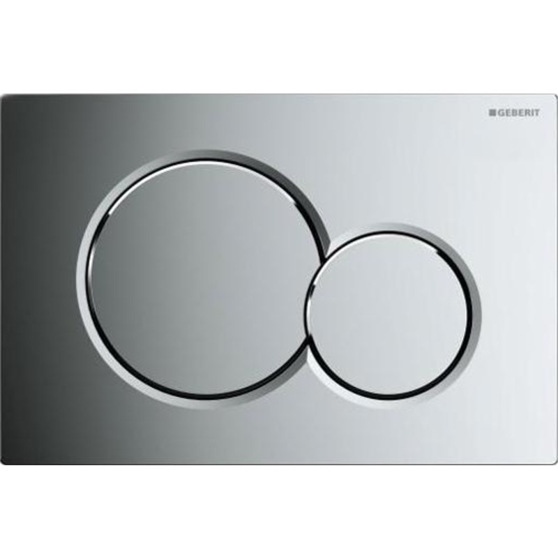 Geberit Sigma 01 Round spolplatta, krom