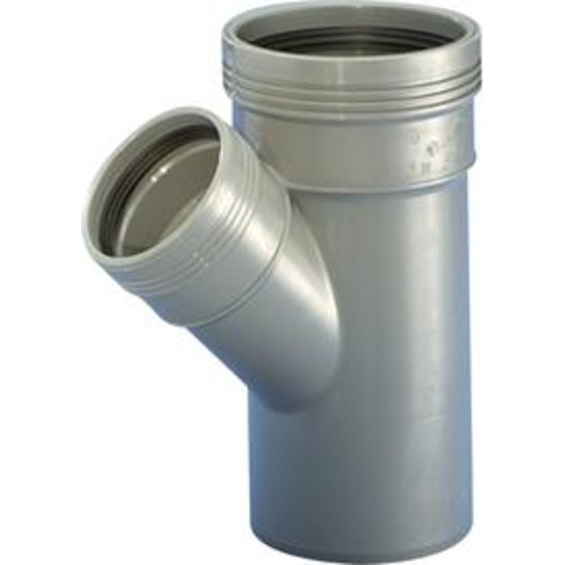 Wavin grenrör, 45°, Ø32x32 mm, plast, grå