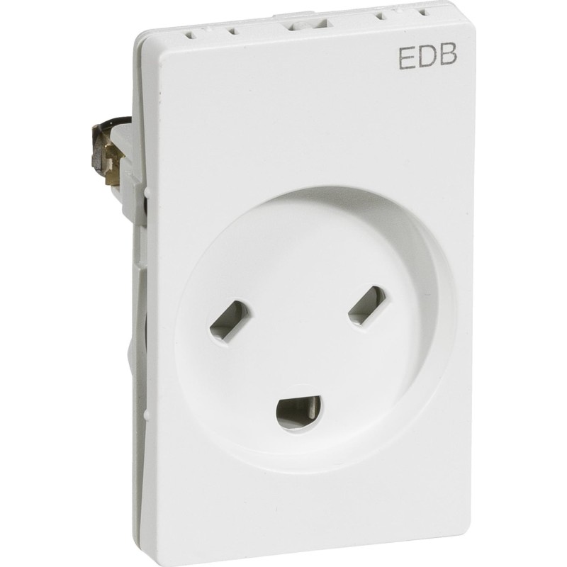 LK FUGA stikkontakt EDB 1,5 modul 2-pol med jord, Hvid, AAK501D6621